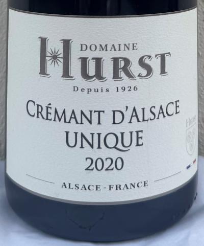CREMANT D'ALSACE BRUT NATURE UNIQUE 2020